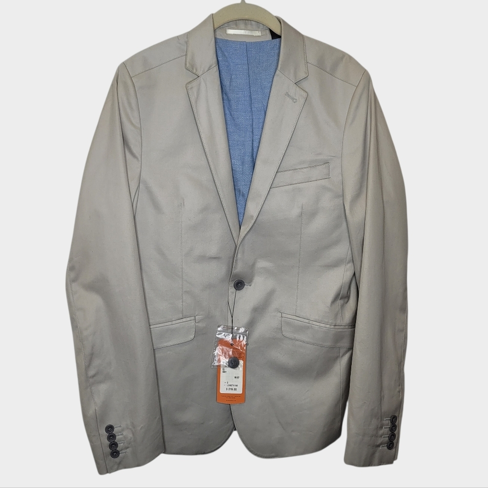 Ben Sherman Twill Sport Coat Blazer Jacket S Khaki NEW